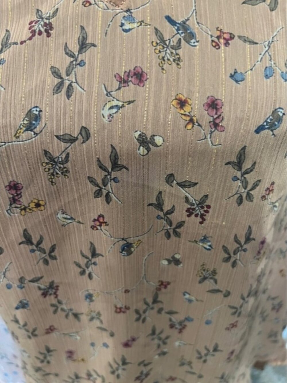 Pleione Pale Pink V-Neck Floral Long Sleeve Blouse